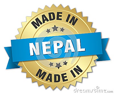 made in Nepal badge Vector Illustration