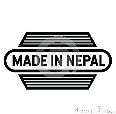 Made in Nepal label on white Vector Illustration