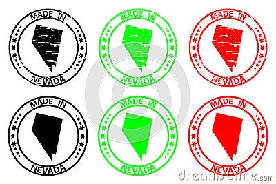 Made in Nevada rubber stamp Vector Illustration