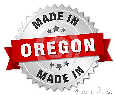 made in Oregon badge Vector Illustration