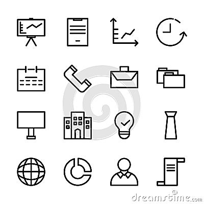 Collection of business icon set. suitable for marketing, finance, and other related business Vector Illustration
