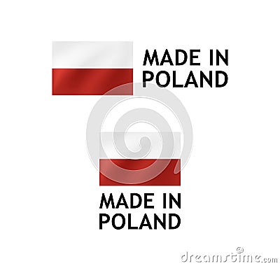 Made in Poland Label, Vector Tag template Vector Illustration