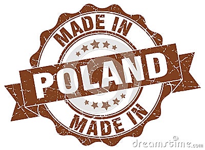 Made in Poland seal Vector Illustration