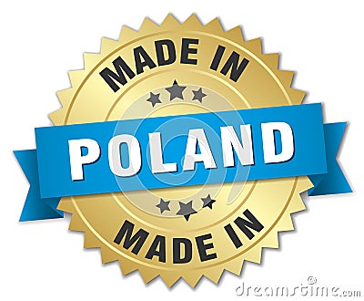 made in Poland badge Vector Illustration