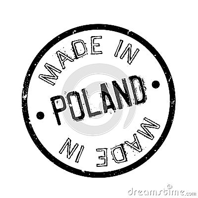 Made In Poland rubber stamp Vector Illustration