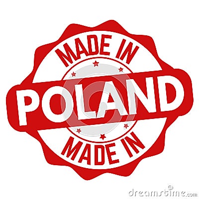 Made in Poland sign or stamp Vector Illustration