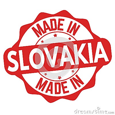 Made in Slovakia sign or stamp Vector Illustration