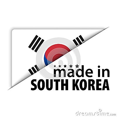 Made in SouthKorea graphic and label Vector Illustration