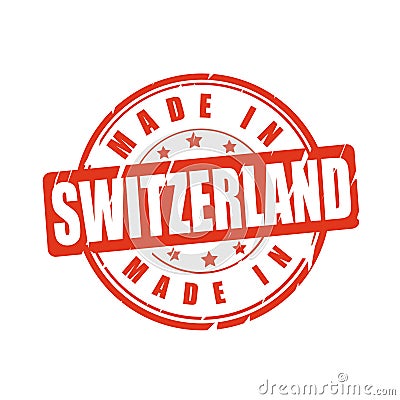 Made in Switzerland vector stamp Vector Illustration