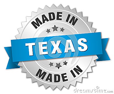 made in Texas badge Vector Illustration