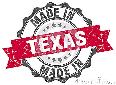 made in Texas seal Vector Illustration