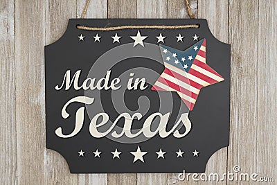United States of America Made in Texas message Stock Photo