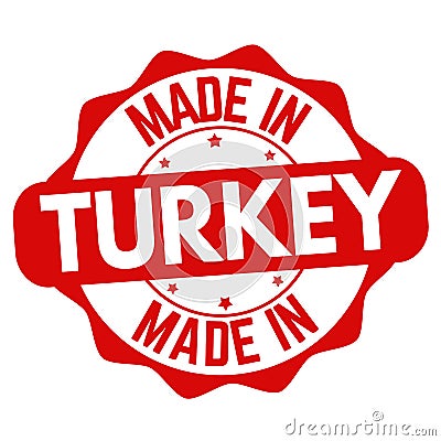 Made in Turkey sign or stamp Vector Illustration