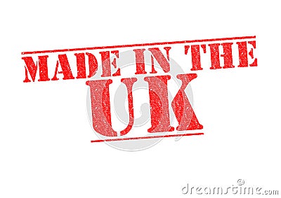 MADE IN THE UK Rubber Stamp Stock Photo