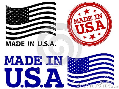 Made In USA Vector Illustration