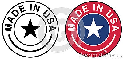 Made in USA Vector Illustration