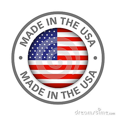 Made in america flag icon Vector Illustration