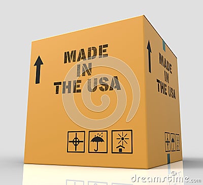 Made In Usa Means The United States And Americas 3d Rendering Stock Photo