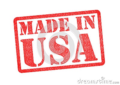 MADE IN USA Rubber Stamp Stock Photo