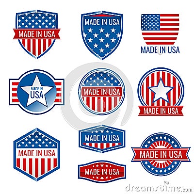 Made in USA vector icons Vector Illustration
