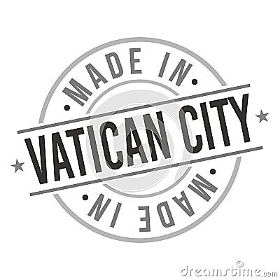 Made In Vatican City. Stamp Rectangle Map. Logo Icon Symbol. Design Certificated. Vector Illustration