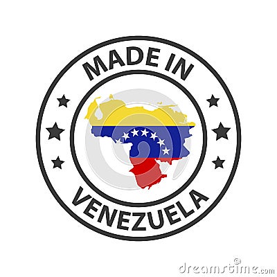 Made in Venezuela icon. Stamp sticker. Vector illustration Vector Illustration