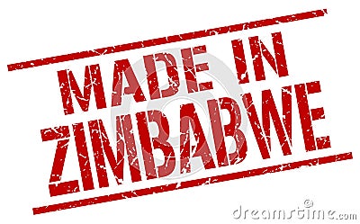 made in Zimbabwe stamp Vector Illustration