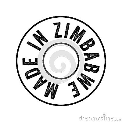 Made in Zimbabwe text emblem stamp, concept background Stock Photo