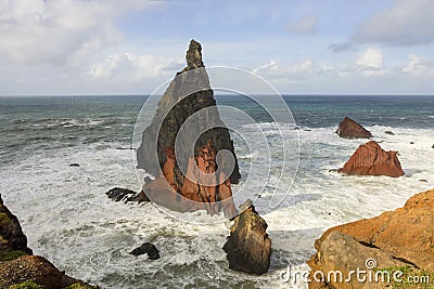 Madeira coast rocks Stock Photo