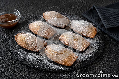 Madeleines - French small sponge cakes Stock Photo