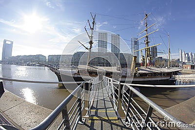 Madero Harbor Fragata Libertad Liberty Frigate Buenos Aires Argentina Latin America South America nice Stock Photo