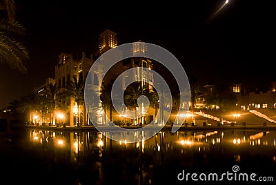 Madinat Jumeihra at night Stock Photo