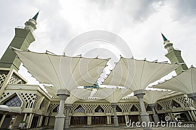 Madinatul Iman Mosque, the biggest mosque in Balikpapan City, East Kalimantan, Indonesia. Stock Photo