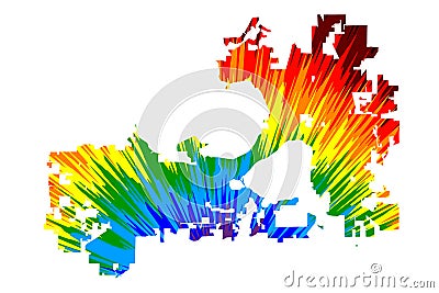 Madison city United States of America, USA, U.S., US, United States cities, usa city- map is designed rainbow abstract colorful Vector Illustration