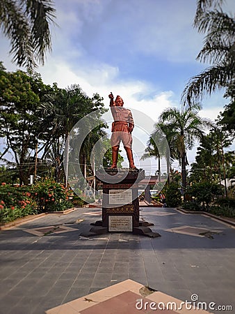 Madiun, East Java, Indonesia - September 23, 2022: Monument to Colonel Marhadi Local Javanese war Editorial Stock Photo