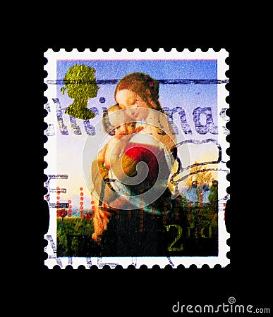 Madonna and Child (William Dyce), c 1827, Christmas 2007 - Angel Editorial Stock Photo