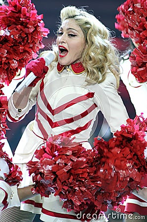 Madonna performs in concert Editorial Stock Photo