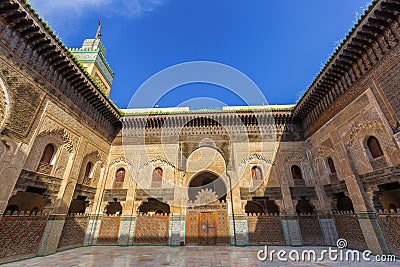 Madrasa in Fes Medina, Morocco Stock Photo