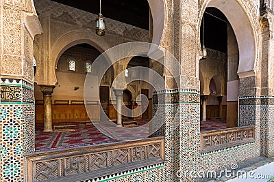 Madrasa in Fes Medina, Morocco Stock Photo