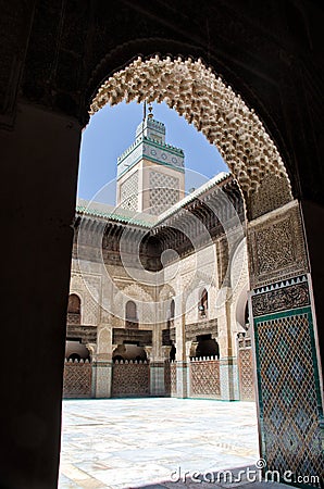 Madrasa in Fez, Morocco Stock Photo