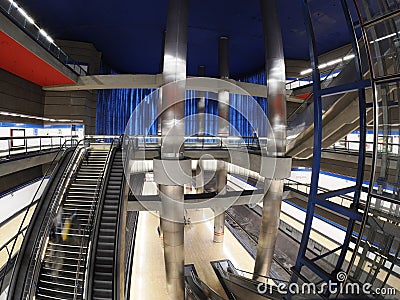 Madrid chamartin metro station view Stock Photo