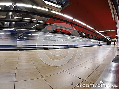 Madrid chamartin metro station view Stock Photo