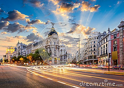 Madrid Cityscape Stock Photo