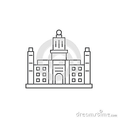 Madrid famous landmarks vector icon symbol architecture isolated on white background Vector Illustration