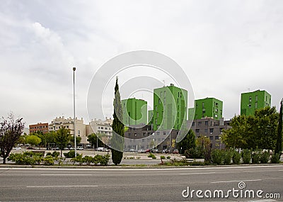 MADRID, SPAIN - September 01, 2020: Villa de Vallecas building Editorial Stock Photo