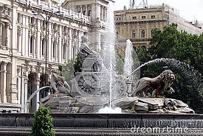 Madrid - Plaza de Cibeles Stock Photo