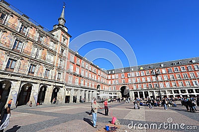 Madrid - Plaza Mayor Editorial Stock Photo