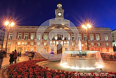 Madrid - Puerta del sol Editorial Stock Photo