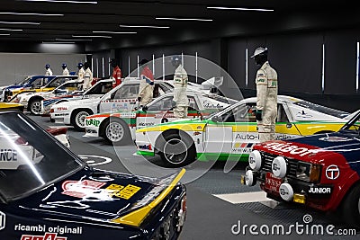 MADRID, SPAIN - December, 2019: Teo Martin museum - car collection at MSI motor and sport institute. Unique exhibition of Editorial Stock Photo