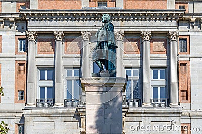 The Murillo monument in Madrid, Spain Editorial Stock Photo